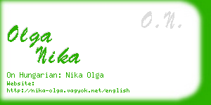olga nika business card